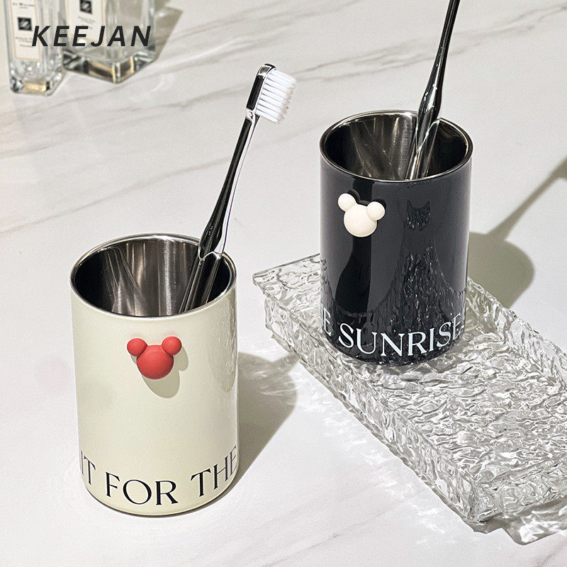 高颜值奶油漱口杯情侣家用不锈钢刷牙杯子牙具牙刷牙缸洗漱杯套装,家庭/个人清洁工具,洗漱杯,淘宝优惠券,粉丝福利购,淘宝优惠卷