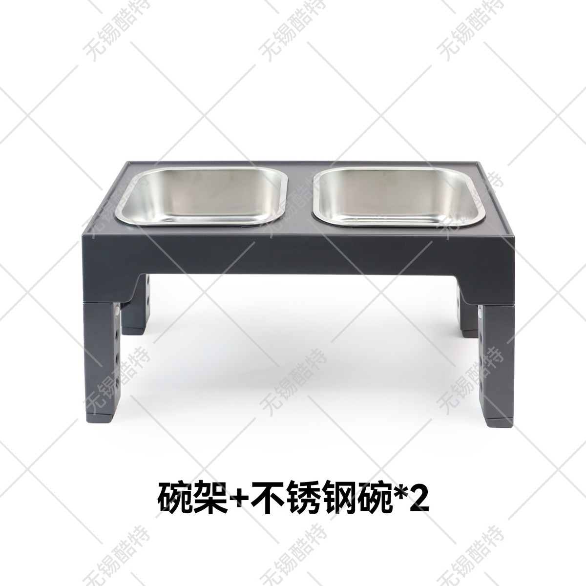 不锈钢狗碗狗盆防打翻升降狗狗用宠物慢食碗碗架可调节宠物折叠碗