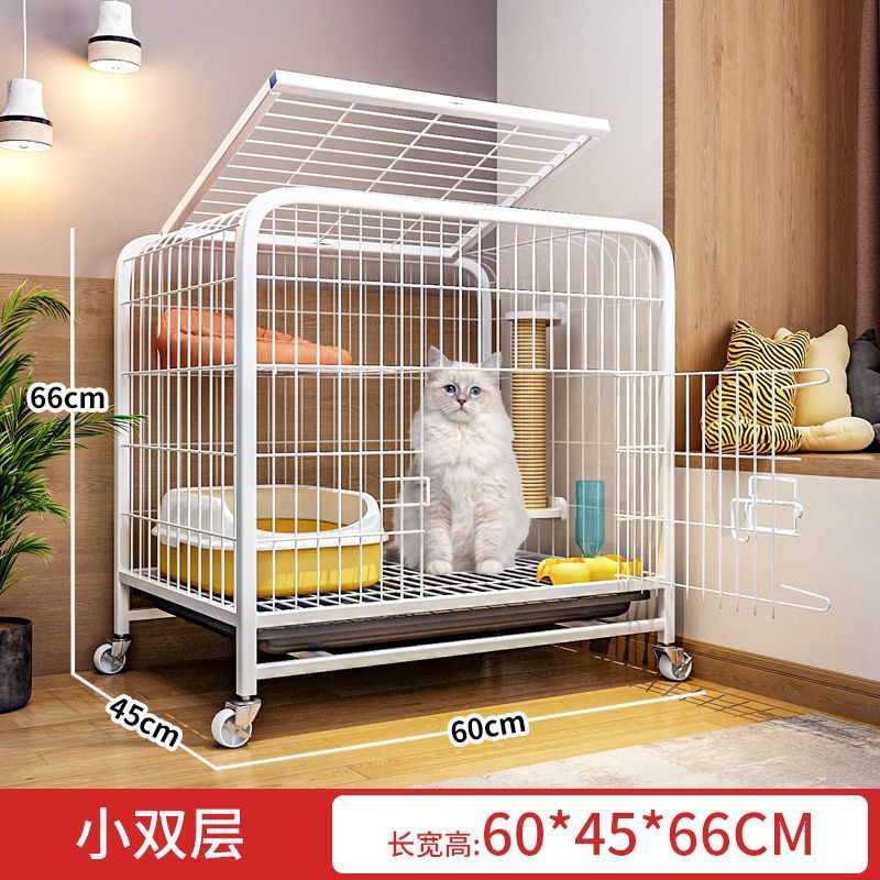 猫笼家用室内超大自由空间猫厕所一体双层猫别墅猫窝带舍猫咪笼子