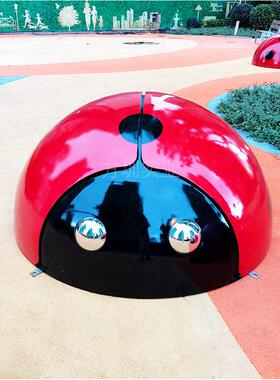 七星圳户外公园不锈钢方瓢虫仿真动物甲虫摆件景观小品雕塑定制