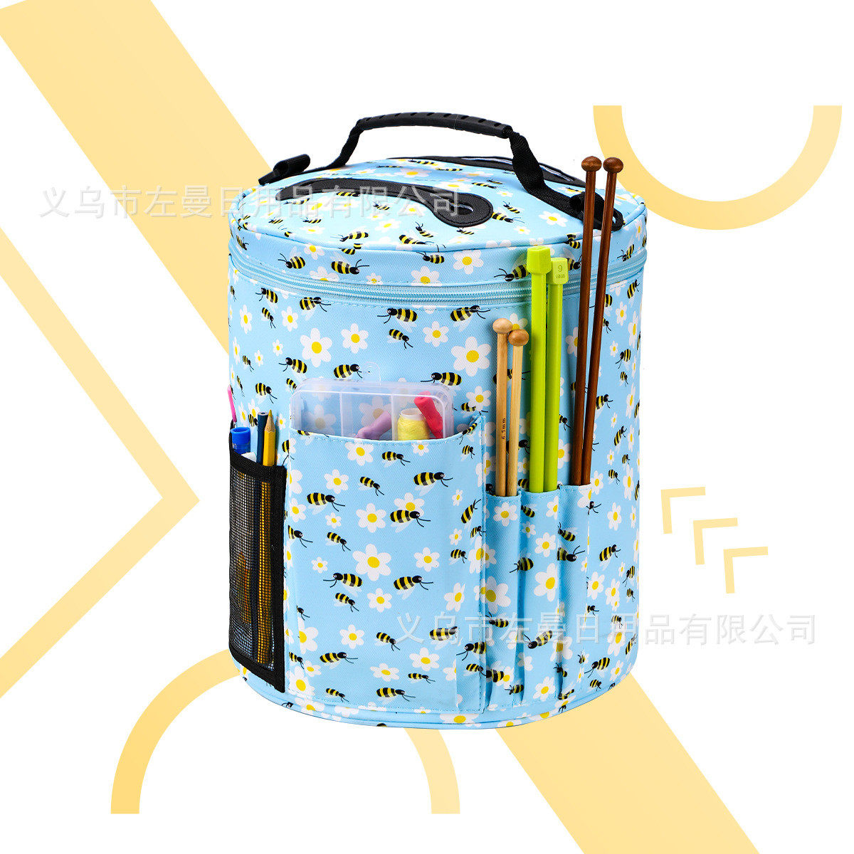 毛线编织工具收纳包便携式毛线外出旅行加大针织配件收纳桶包,收纳整理,其他收纳袋,淘宝优惠券,粉丝福利购,淘宝优惠卷