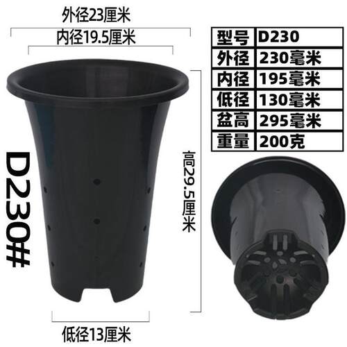 兰花塑料花盆高脚透气黑色国兰基地沙漠玫瑰绿植花盆厂价直批