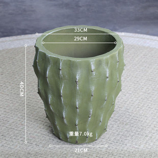 创意仙人掌超大号水泥花盆口径艺术装饰商场民宿阳台户外摆件花器