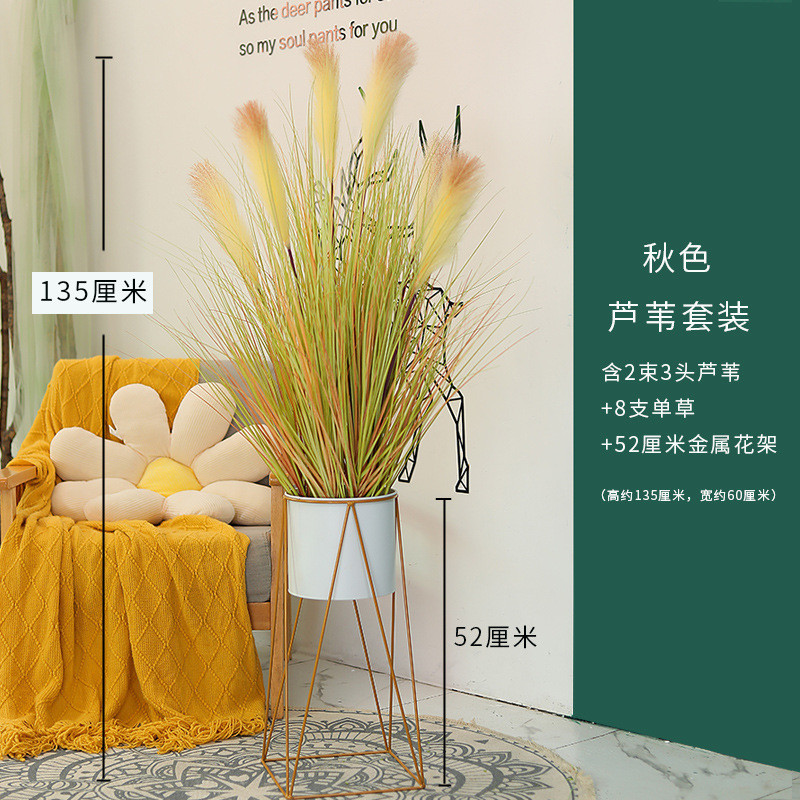 定制花芦苇仿真盆栽绿植摆件盆景植物北欧家居室内造景装饰摆设