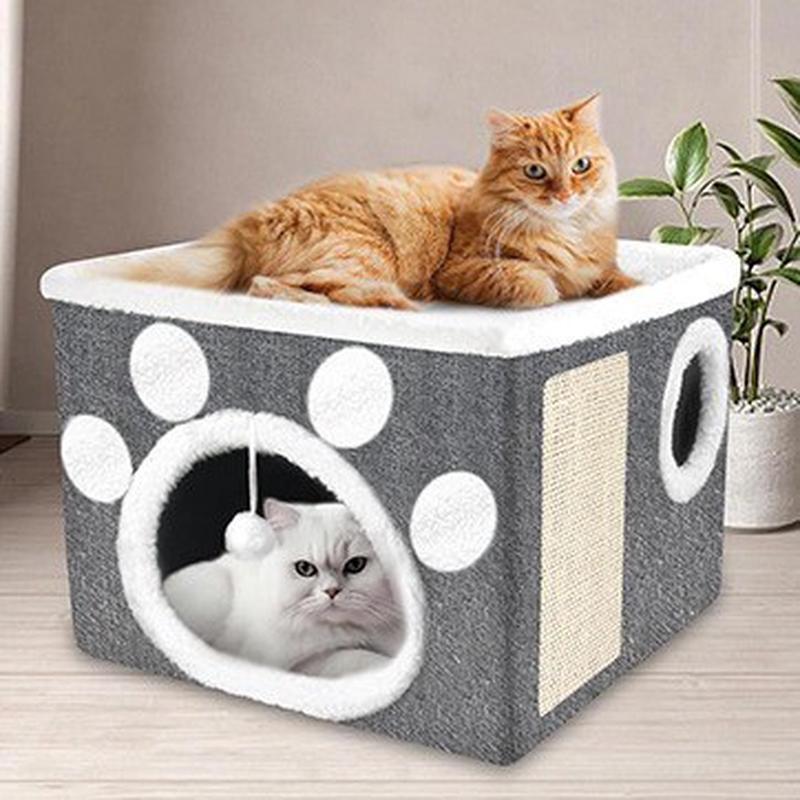 定制双层房子可折叠四季通用猫窝布料尺寸定制猫窝猫宠物窝