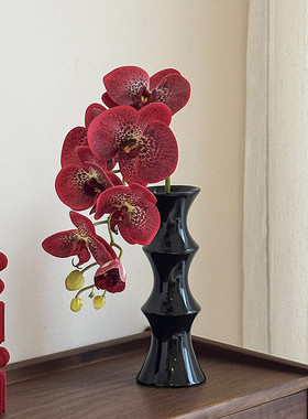 蝴蝶兰仿真花假花陶瓷花瓶新年结婚婚房布置装饰摆件乔迁新居礼物