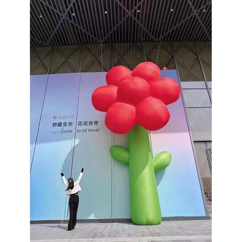 定制充气大型花朵仿真商场悬挂美陈模型发光美陈膨胀动物气模装饰