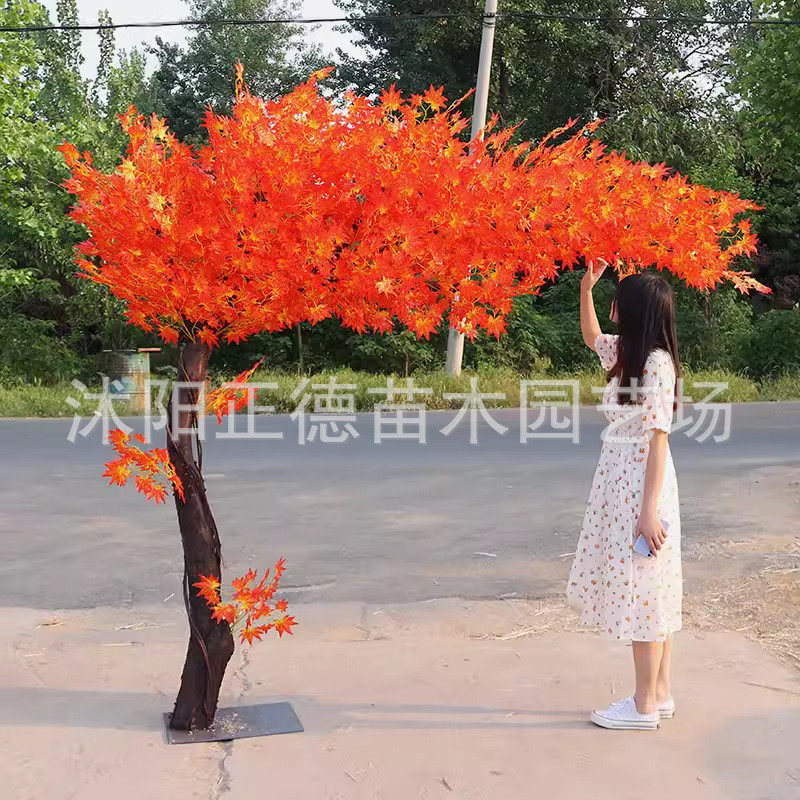 仿真红枫树大型仿真绿植假树枫人造叶树商场展厅景区装饰造景软装图片