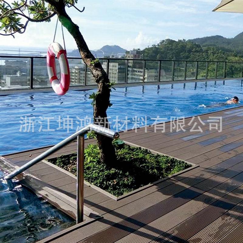 户外地板一代经济型木塑地板】塑木木塑地板露台泳池【