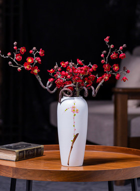 陶瓷花瓶玄关电视柜酒柜摆件景德镇新中式客厅现代简约插花装饰品