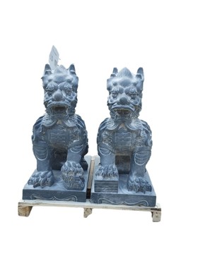 上新青石摆件瑞兽石雕动物雕塑仿古古建园林园林门口麒麟石麒麟