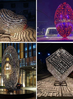 大型不锈钢地球仪镂空球定制雕塑发光铁艺圆球广场园林景观摆件