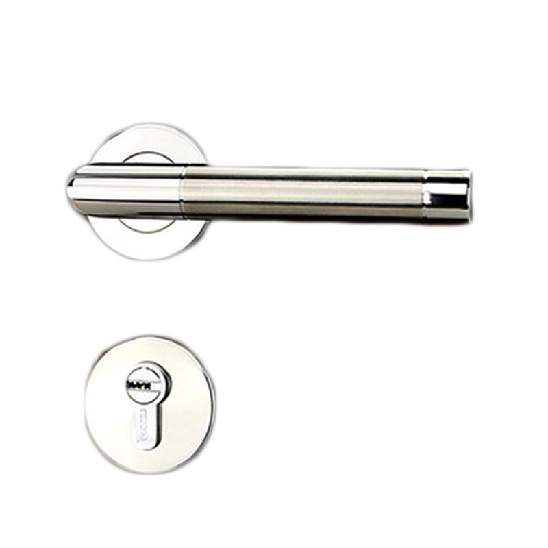 likcoo不锈钢间色直角分体门锁欧式简约室内木门把手房门锁