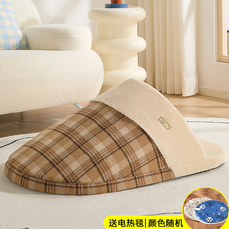 冬季保暖宠物狗窝中型犬可拆洗狗垫子房子式安全感冬季别墅半封闭