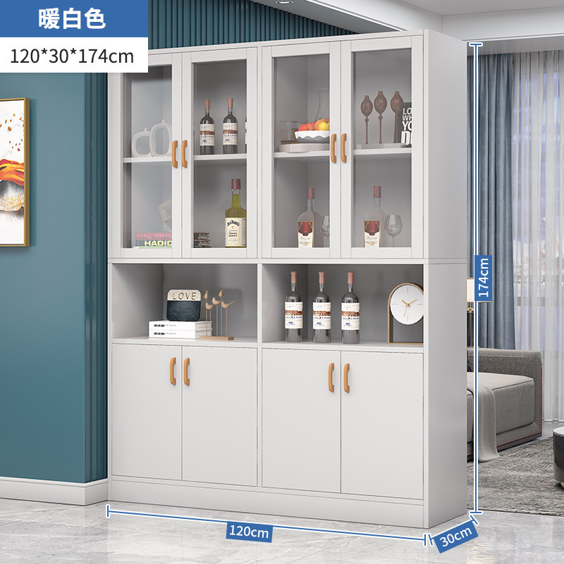 客厅家用简易收纳整面墙置物架办公室轻奢多层书架大容量现代书柜