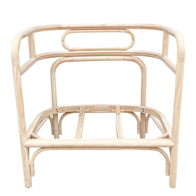 宁津白胚实木家具可定制火锅店实木西餐厅真藤编卡座沙发架子定制