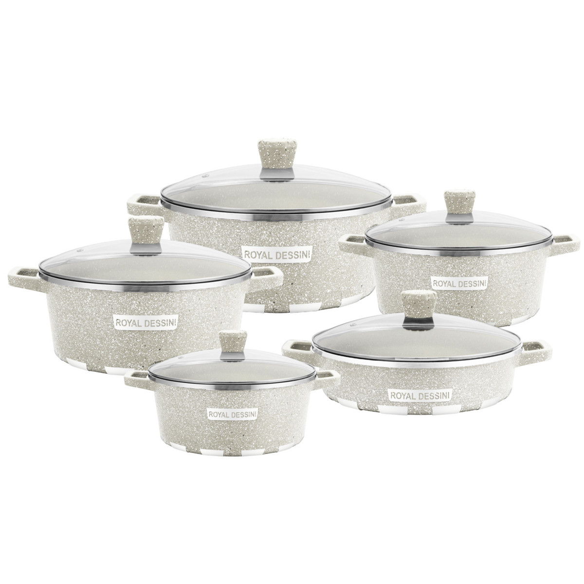 外贸锅具套装压铸铝锅十批发商务礼品不粘锅套装厨房汤锅件套pot