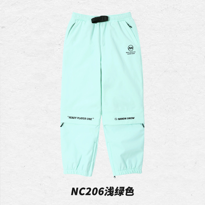 nandn南恩单纯色专业滑雪服雪裤新双板男女款防水保暖雪裤nc206