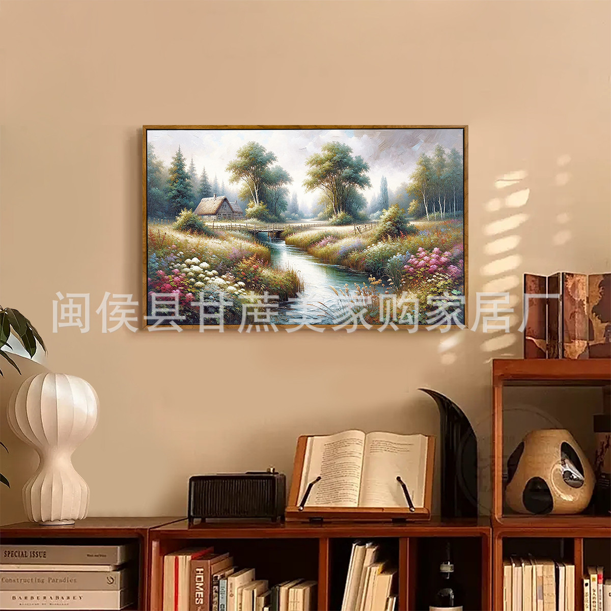热销美式乡村玄关画家居装饰客厅油画框卧室送礼厂家直供