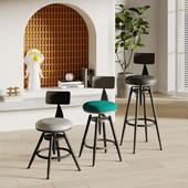 可旋转升降椅子吧台椅用铁艺高脚椅高脚凳前台吧台凳调节酒吧椅