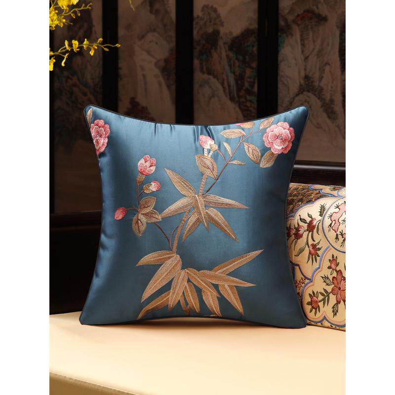 f7de批发新中式靠垫大抱枕红木沙发靠背套含芯床头软包风靠枕长条