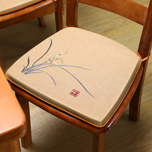 新中式椅子餐椅垫坐垫高档实木餐桌马蹄形垫梯形凳子垫子座垫餐椅