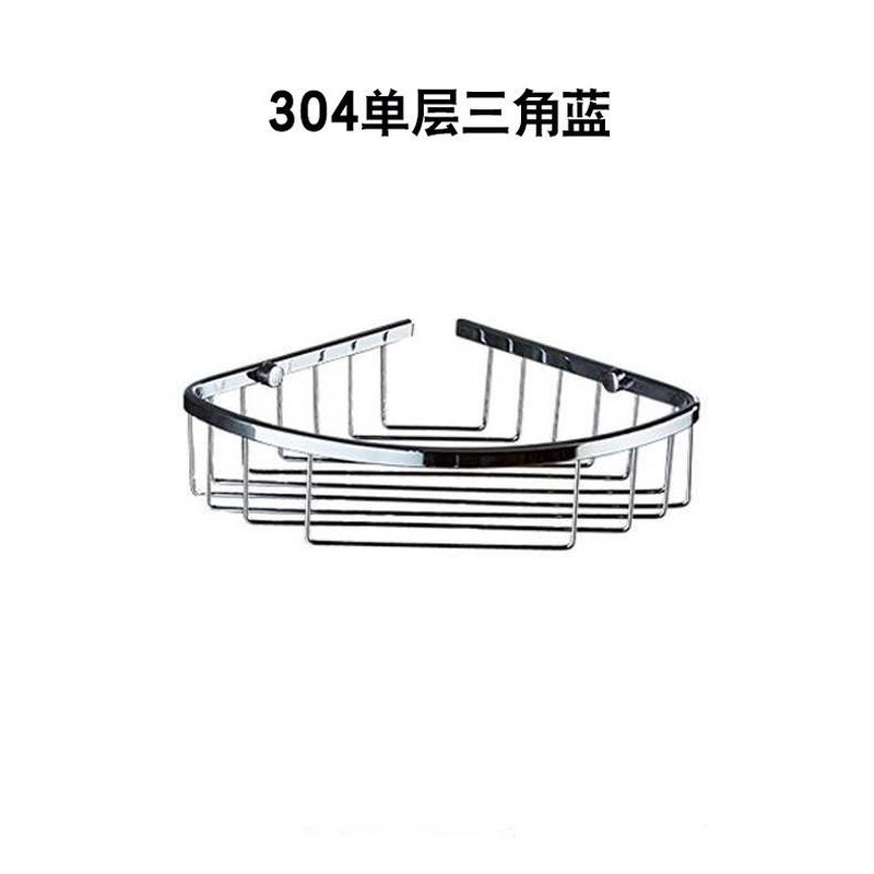 墙上转角浴室置物架免打孔卫生间收纳架厕所洗手间不锈钢三角架子