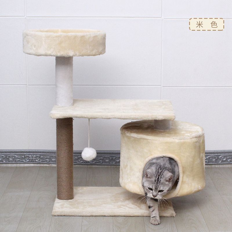 猫咪用品猫爬架猫窝爬一体别墅猫猫树柱剑麻猫架磨爪跳台四季通用