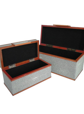 热销衣帽间卖场软装饰品盒新中式珠宝首饰盒售楼处家具家居装饰盒