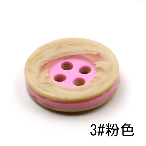 纽扣彩色树脂辅料休闲儿童层次手工高档diy扣子服装钮扣
