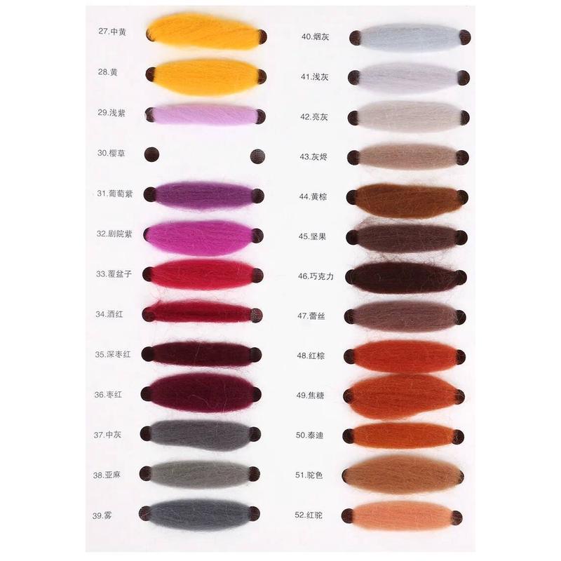 厂家批发66s精梳材料包羊毛条羊毛毡戳戳乐染色手工diy编织羊毛条