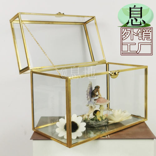622a包邮!婚礼直销微景观几何多肉植物玻璃花房工厂卡片盒