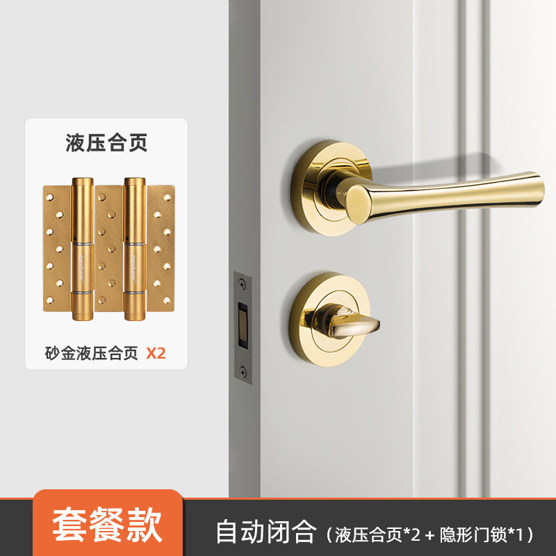 隐形门液压合页缓冲闭门器自动关门弹簧阻尼合页暗门自闭合页