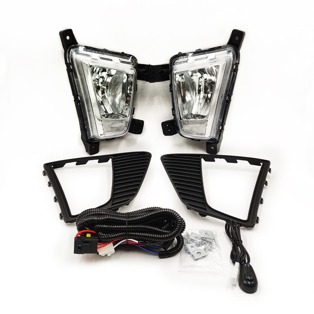 热销适用于现代14-16灯ix25雾灯总成前保险杠款左右前雾灯框