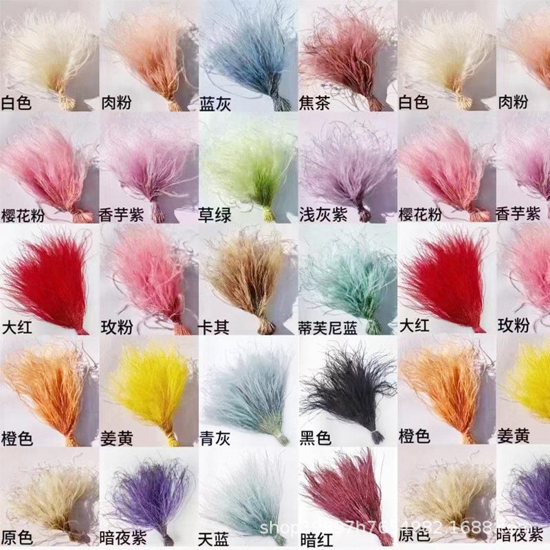 干花羽毛草】大把小花束配材柔丝浪漫草l草【花材羽毛草
