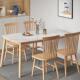 北欧轻奢岩板餐桌椅组合小户型家用现代长方形饭桌风原木色奶油子