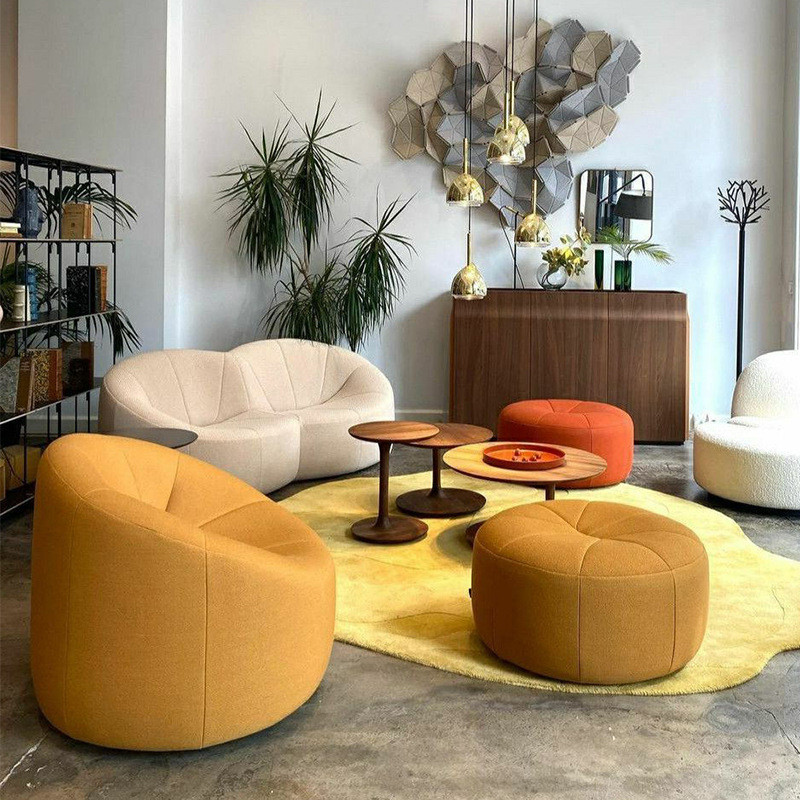 热销简约现代沙发个性创意休闲办公商务酒店大堂接待厅异形休息区