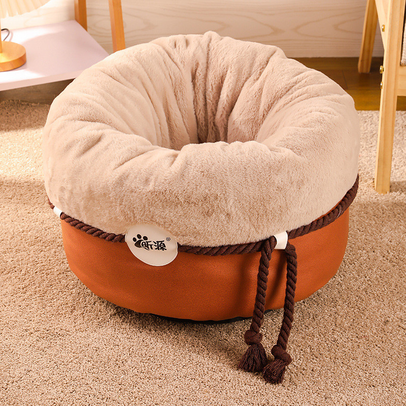 猫窝冬季猫屋半封闭式幼猫宠物加厚四季通用深度睡眠保暖猫咪用品