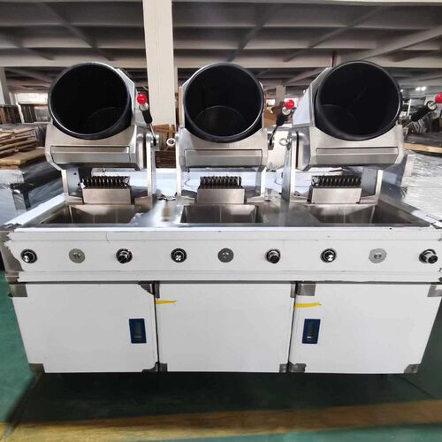 定制大型炒菜机商用全自动炒饭机器人滚筒食堂外卖炒米粉炒面锅