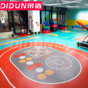 健身房地胶pvc塑胶地垫加厚地板胶篮球体适能跑道360图案私教地胶