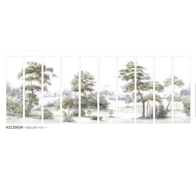 法式复古卫生间基布瓷砖300x1200海阳台全瓷花砖厕所轻奢精雕墙砖
