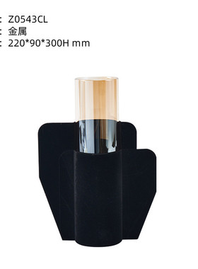 新中式金属植绒样板间花器花瓶客厅餐桌卧室茶几饰品驼色吧台摆件