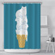 印花涤纶防水浴帘 可来图数码 厂家直销北欧简约新款 创意浴室帘