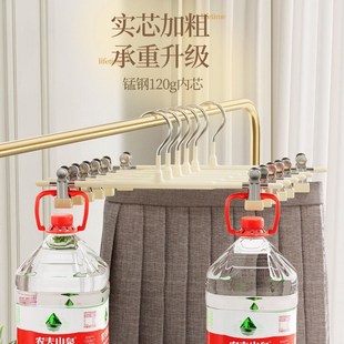 衣柜挂子衣架裙夹防滑晾晒可伸缩夹子批发 五个家用不锈钢无痕架装