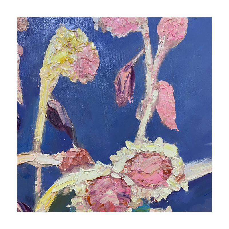 纯手绘肌理向日葵静物立体抽象刀画现代简约客餐厅油画植物装饰画图片
