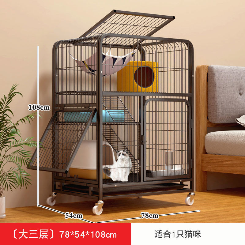 猫笼子双层家用三层猫别墅自由空间室内猫屋猫窝猫舍小型猫咪