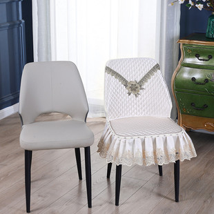nn0i弧形椅子套罩异型梯形皮椅子套罩半圆轻奢蕾丝椅子坐垫套餐桌