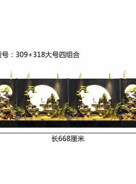大型水幕墙流水屏风花园景观公司隔断庭院酒店摆件循环水鱼缸别墅