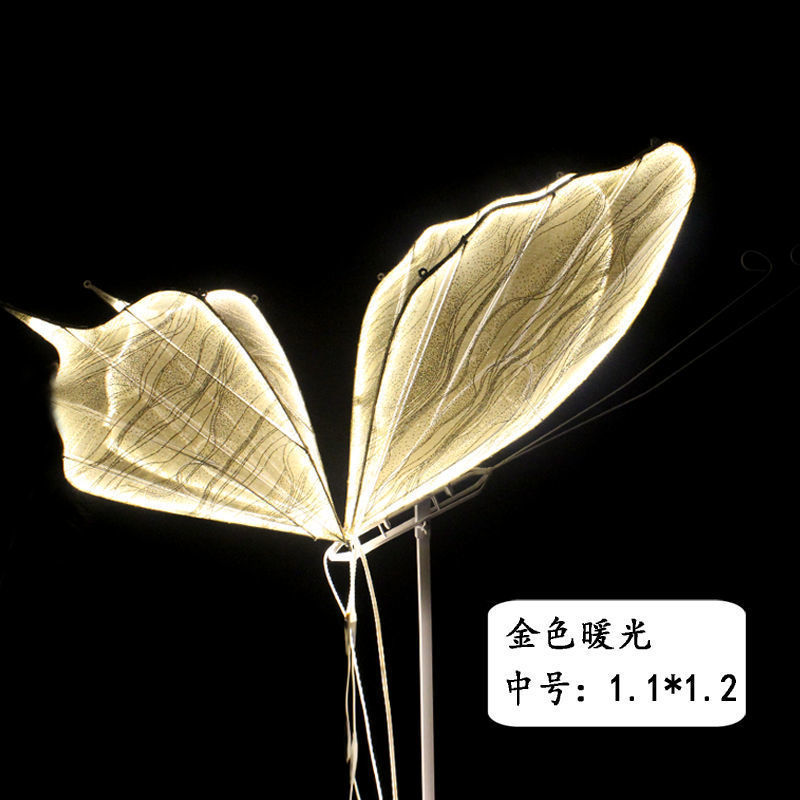 发光蝴蝶婚庆道具路引迎宾婚礼堂吊顶装饰舞台铁艺区布置摆件厂家