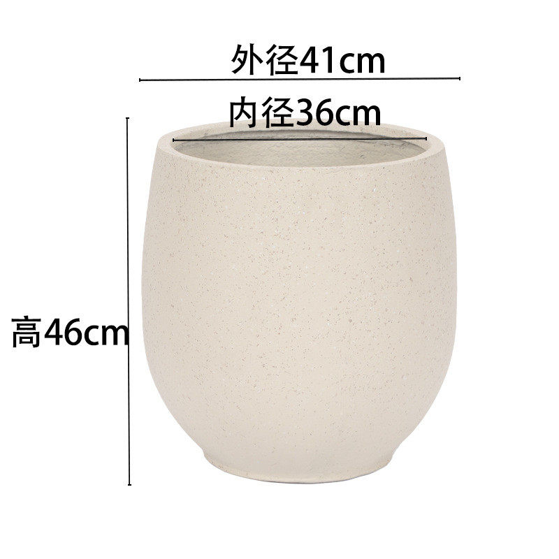 镁泥客厅北欧艺术花盆商场室内外落地简约特大型号绿植盆栽水泥盆